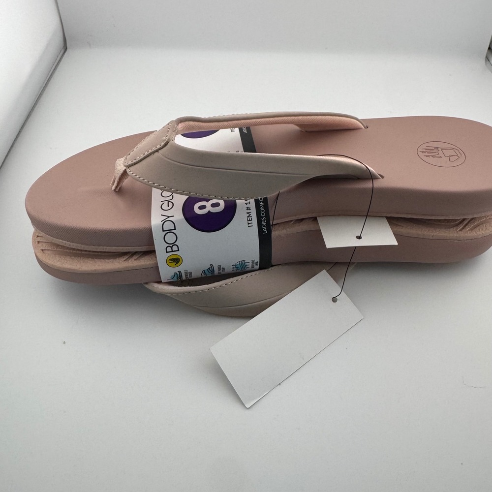 Body Glove Comfort Flip Flop Women 8 Pink NWT Cushioned Sandal 1967211 Beach
